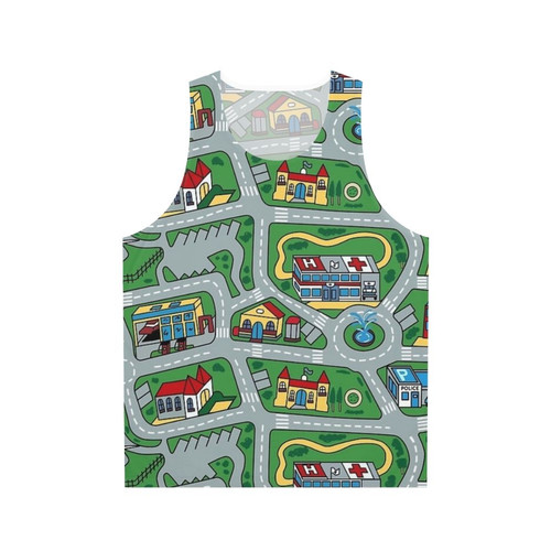 Retro Street Carpet Design Unisex Tank Top