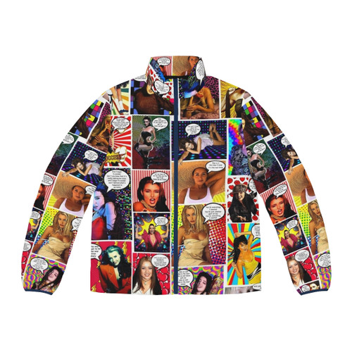 Danny Avidan wearing a collage puffer jacket featuring Game Grumps and Ninja Sex Party imagery