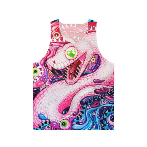 Glittersnake acrylic painting printed on a unisex tank top