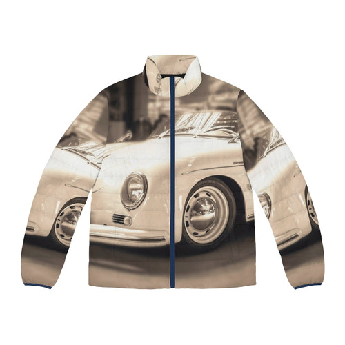 356 Sepia Puffer Jacket, perfect for the classic car lover