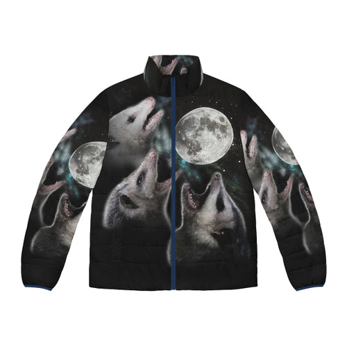 3 Opossum Moon Puffer Jacket with Unique Animal Print Design
