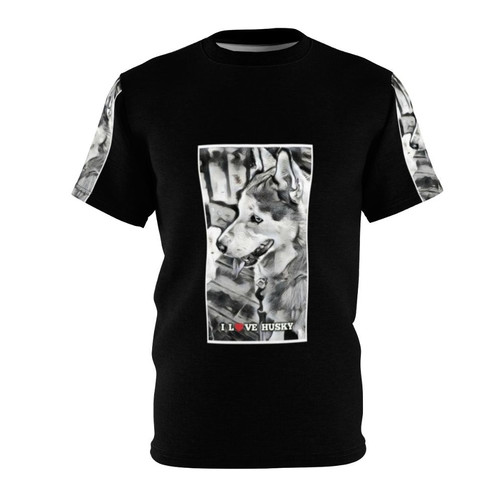 A vibrant and detailed illustration of a majestic husky dog, showcasing its striking features and representing the spirit of the North.