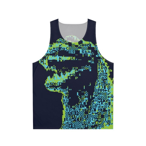 Retro Godzilla ASCII Art Unisex Tank Top
