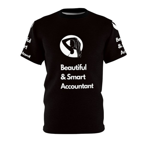 A high-quality t-shirt featuring a design for accountant women and female accountants.