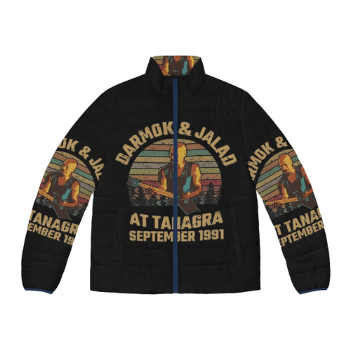 Vintage 1982 Pan Am puffer jacket with brown cowboy hat