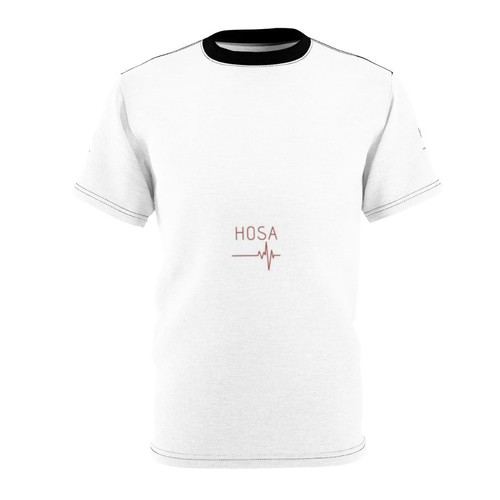 Health Occupations Student Club AOP T-Shirt featuring the HOSA logo