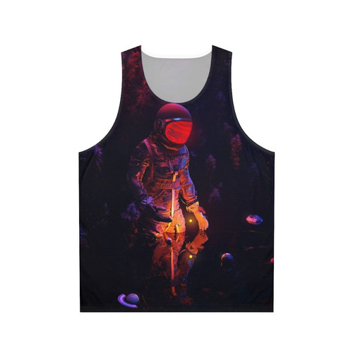 Unisex tank top with galaxy and cosmic design