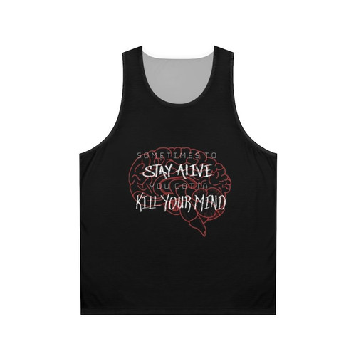 Unisex stay alive tank top featuring 21 pilots lyrics
