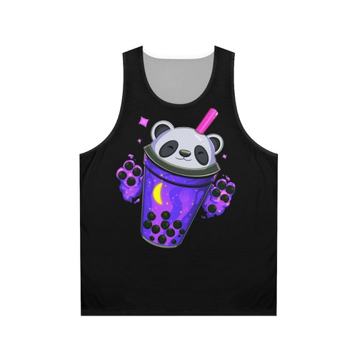 Starry panda bubble tea unisex tank top