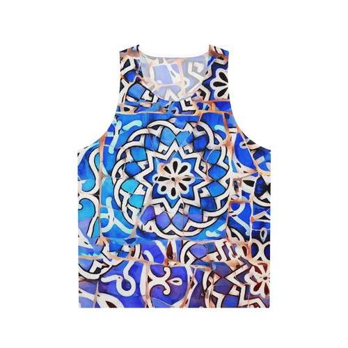Gaudi Barcelona mosaic unisex tank top