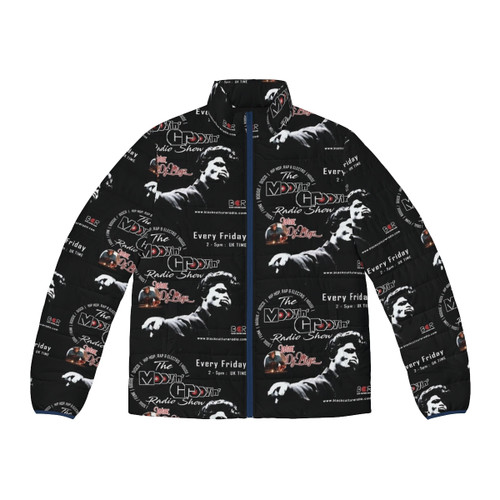 Retro puffer jacket featuring a horror-themed morning ritual design