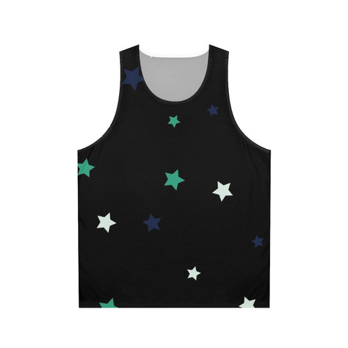 Unisex tank top with a star pattern design