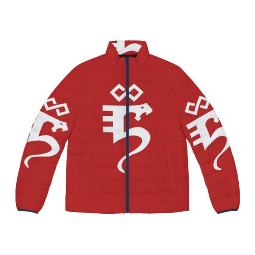 Craftworld Eldar Rune Puffer Jacket featuring a unique Aeldari symbol design