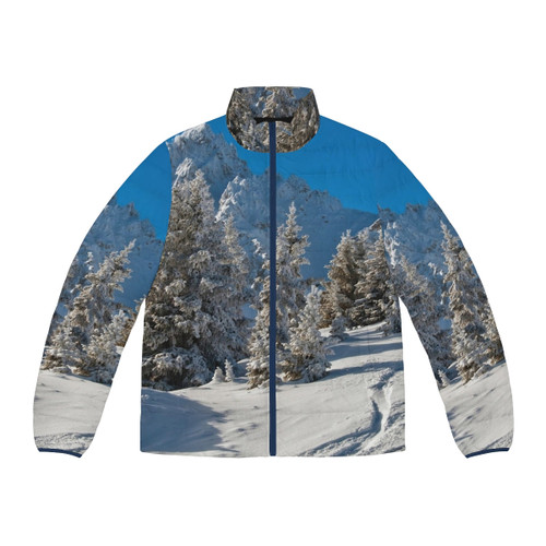 Courchevel 1850 puffer jacket in the French Alps