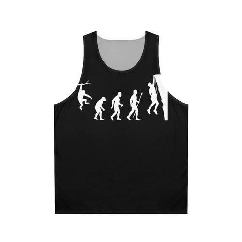 Funny rock climbing evolution unisex tank top