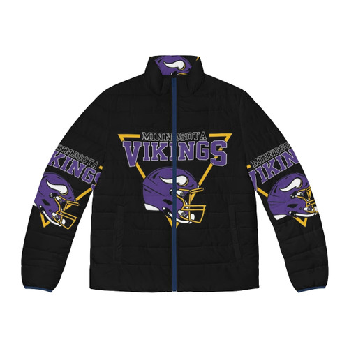 Minnesota Vikings Puffer Jacket with Art Inspired Design