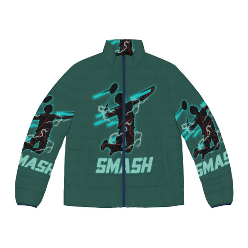 Cool badminton puffer jacket with lightning design for badminton players