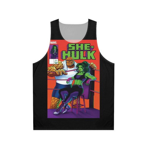 Unisex sci-fi movie inspired green monster tank top