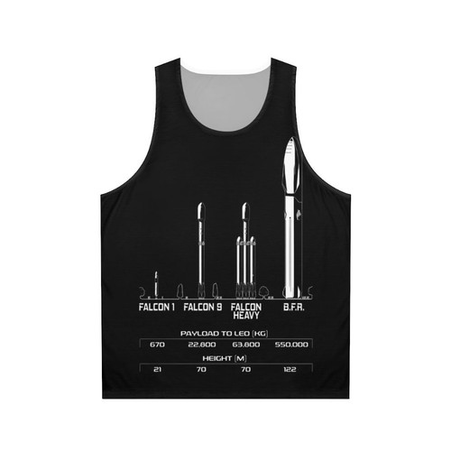 Spacex BFR Unisex Tank Top with Elon Musk Rocket Design