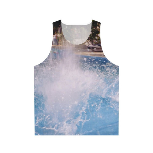Colorful abstract water splash pattern unisex tank top