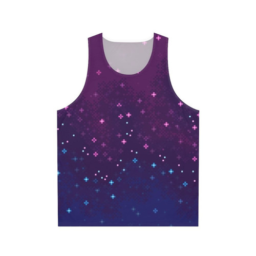 Bi pride galaxy 8bit unisex tank top