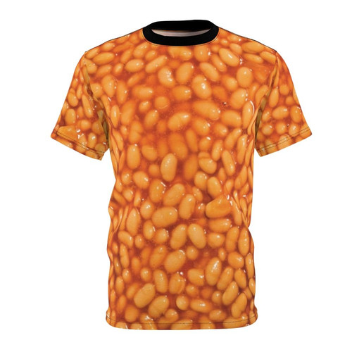 Humorous t-shirt design featuring a playful play on words about baked beans, a classic British dish.