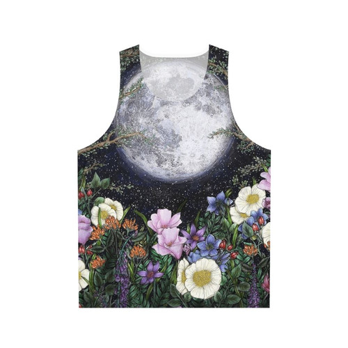 Midnight Garden Floral Celestial Unisex Tank Top
