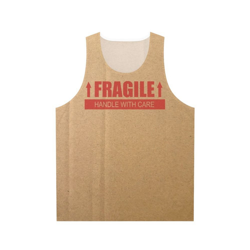 Fragile handle with care paper box unisex tank top