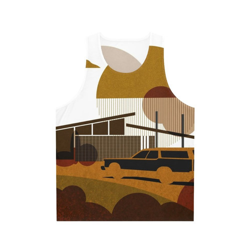 Midcentury architecture and station wagon unisex tank top