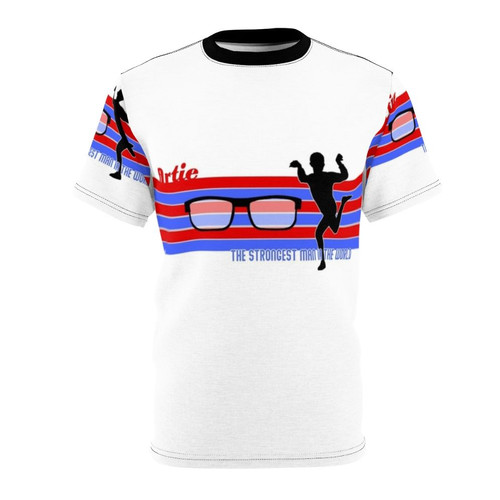 Vintage-Inspired The Strongest Man T-Shirt featuring characters from the 90s Nickelodeon TV show The Adventures of Pete and Pete