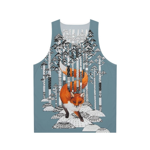 Unisex fox print tank top