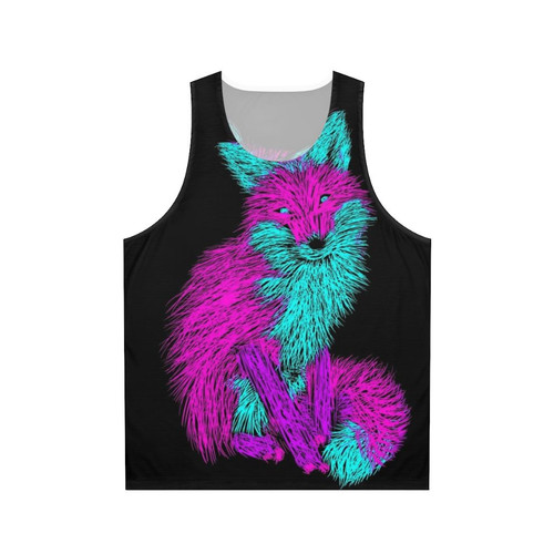 Unisex tank top featuring a red fox, a legendary animal