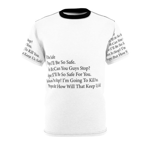 Outer Banks inspired all-over-print t-shirt featuring a beach house and coastal design