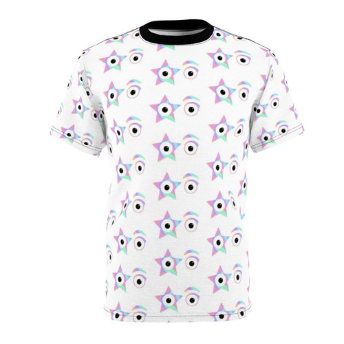 Pastel tie dye KISS the Band t-shirt featuring the Starchild design