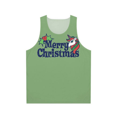 Merry Christmas Unicorn Unisex Tank Top
