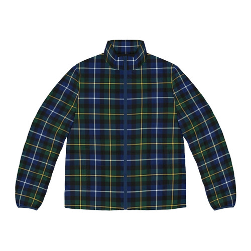 Clan Macneil tartan puffer jacket with Scottish plaid pattern