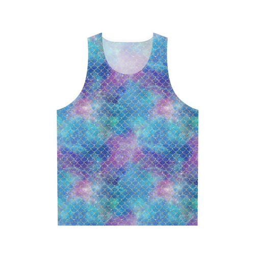 Mermaid scale glitter pattern seamless unisex tank top
