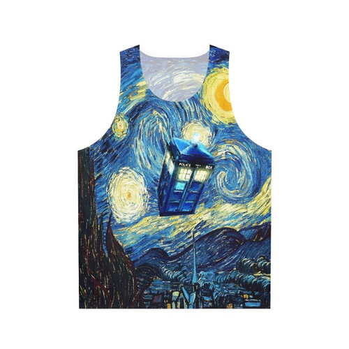 Retro British Phone Box Unisex Tank Top for Doctor Who Fans