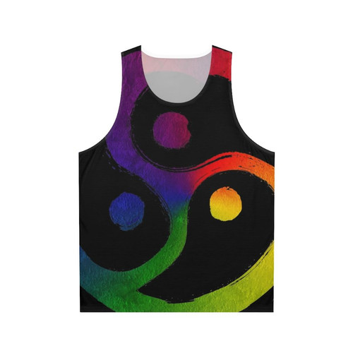 Unisex BDSM Triskelion LGBT Pride Rainbow Tank Top