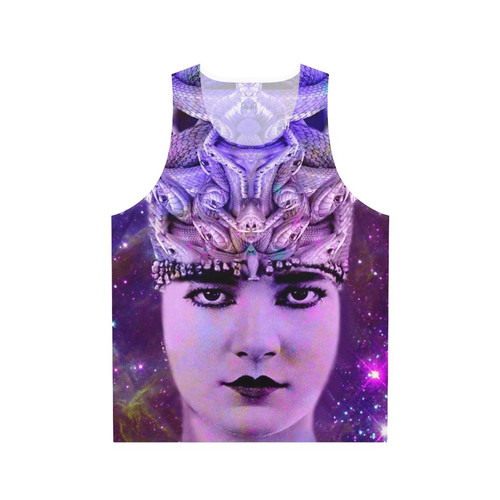 Medusa Unisex Fantasy Tank Top with Mythological Abstract Nature Patterns