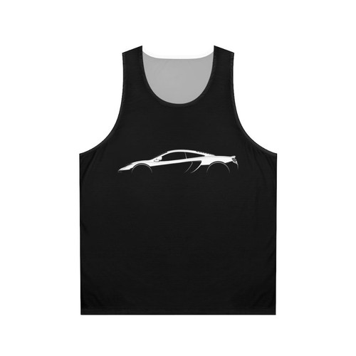 Mclaren MP4-12C sports car silhouette on unisex tank top