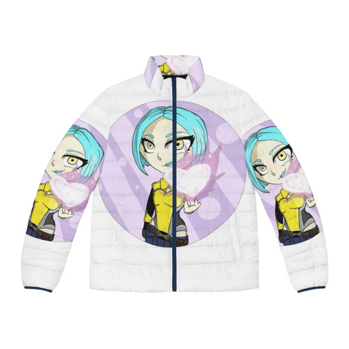 Borderlands 2 Chibi Maya Puffer Jacket featuring a cute, stylized design of the character Maya