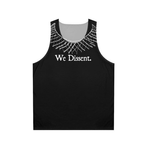 "We Dissent" Unisex Tank Top for Human Rights Activists