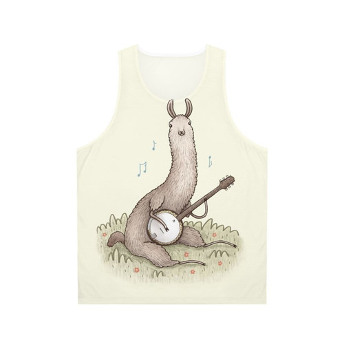 Banjo Llama Unisex Tank Top