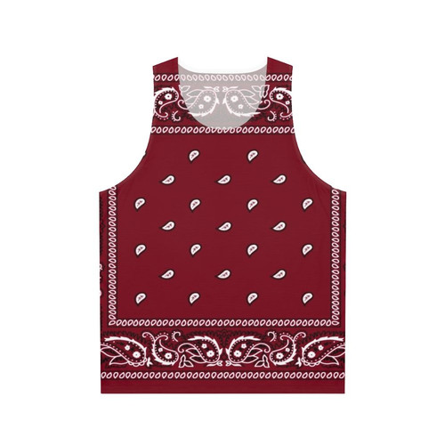 Bandana Burgundy Unisex Tank Top