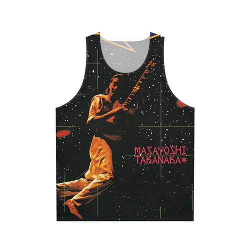 Retro unisex tank top featuring the album cover of Masayoshi Takanaka's "Finger Dancin'"
