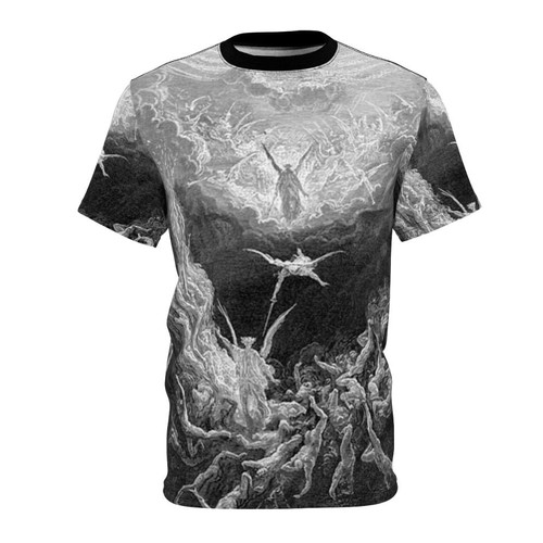 Vintage-style Gustave Dore illustration depicting the biblical scene of The Last Judgement