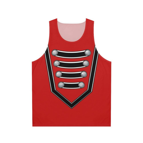 Unisex tank top with a simple marching band pattern design