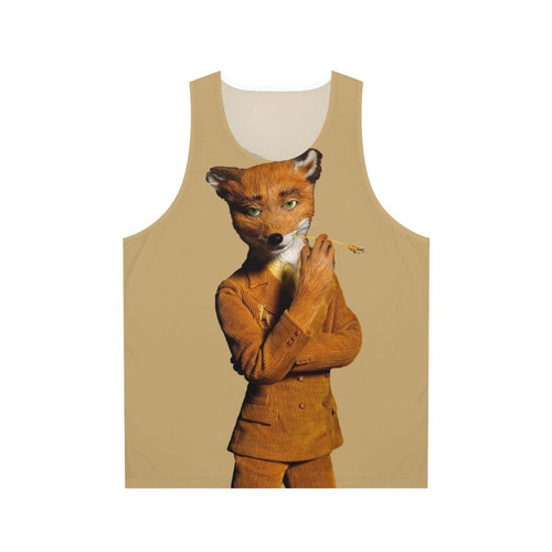 Fantastic Mr. Fox unisex tank top with minimalist anime-inspired design