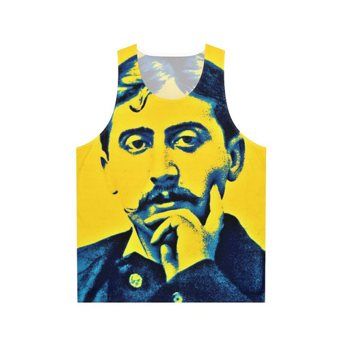 Unisex tank top featuring the name of French author Marcel Proust